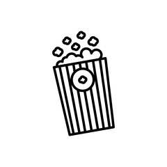 Popcorn icon vector illustration web design element