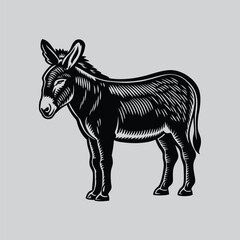 silhouette of a donkey detail