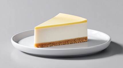 delicious slice of cheesecake with smooth, creamy texture and golden crust