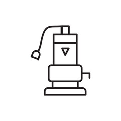 Sump pump icon vector illustration web design element
