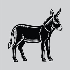 silhouette of a donkey details