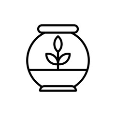 Terrarium icon vector illustration web design element