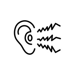 Tinnitus awareness icon vector illustration web design element