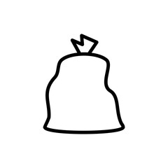 Trash bag icon vector illustration web design element