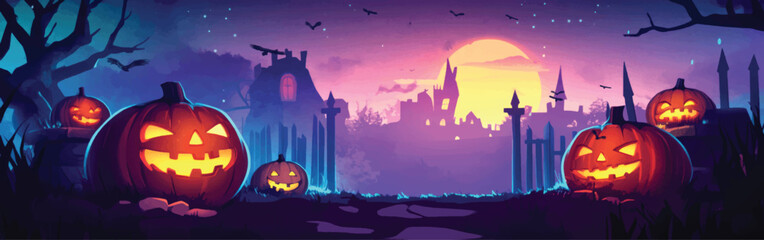 Halloween Horror Castle Background