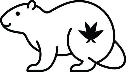 vector illustration of a cartoon cat