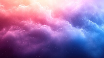 Pastel Cosmic Cloudscape with Soft Pink, Purple, and Blue Hues