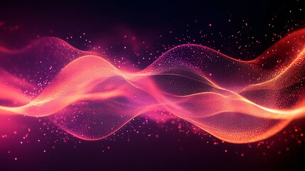 flowing visual loop animating over a digital interface background