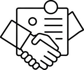 handshake icon vector illustration