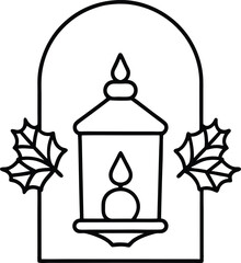 vector illustration of an old lamp