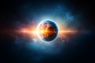 Stunning Binary Star System in Realistic Cosmic Chaos