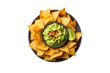 Guacamole and Tortilla Chips Appetizer Mexican Food Snack