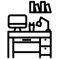 Home Office Desk Icon