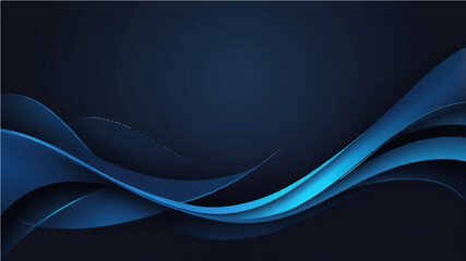 Abstract dark blue color smooth light lines background. Vector illustration