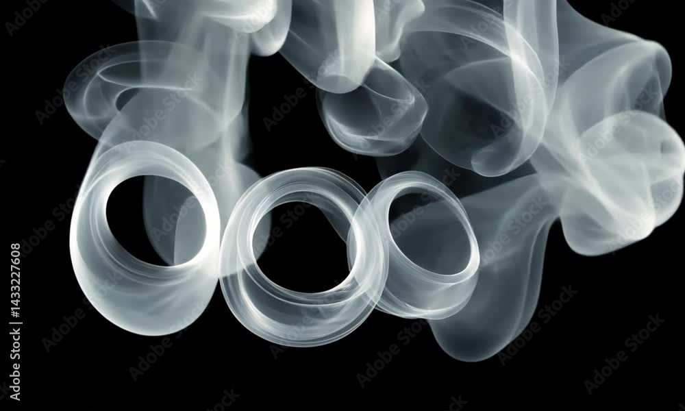 Poster digital connections forming a cloud circling through transparent floating circles made with generati