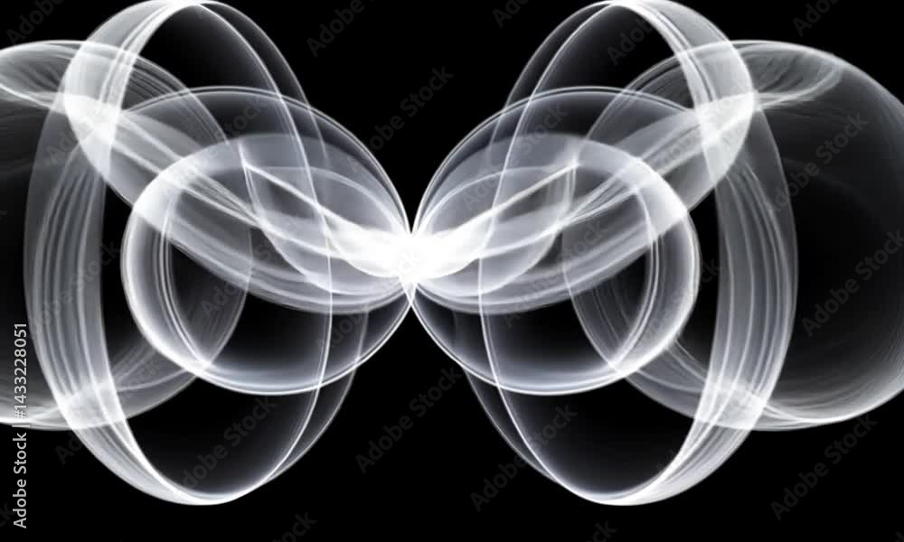 Poster a swirling cloud of digital connections flowing through transparent circles made with generative ai 