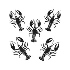 Seafood-Themed Lobster Icon Set