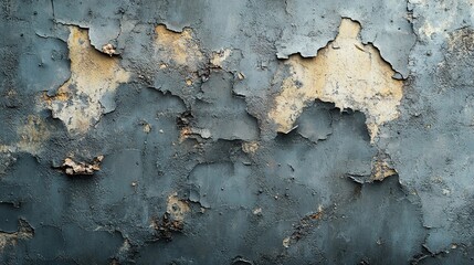 Peeling Teal Paint Reveals Aged Wall Texture