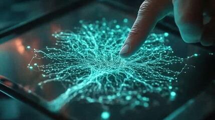 Finger touches digital neural network interface