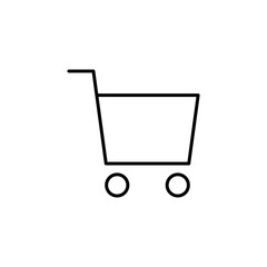 shopping cart, trolley icon vector