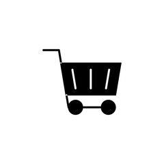 shopping cart, trolley icon vector