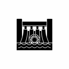 creative details hydroelectric dam icon vector illustration	