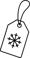 set of labels with snowflakes