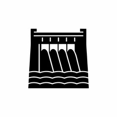 creative details hydroelectric dam icon vector illustration	