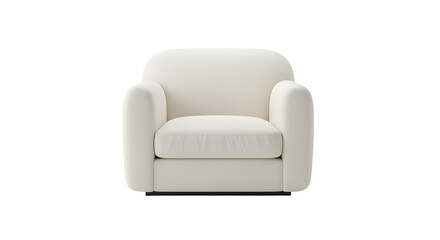 Modern White Armchair: Comfortable & Stylish Living Room Furniture