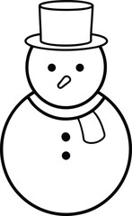 snowman with a broom