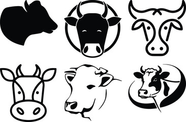 Cow Bundel simple icon. Vector ICON all icon Viktor
