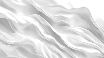 Fototapeta premium Black Wavy Lines Isolated on White Abstract Background Design