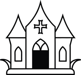 vector illustration of a church