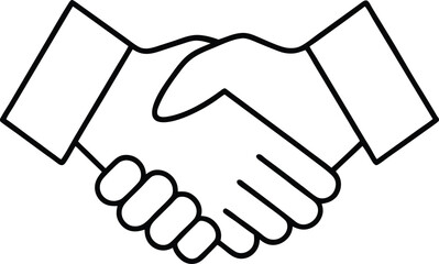 handshake isolated on white background
