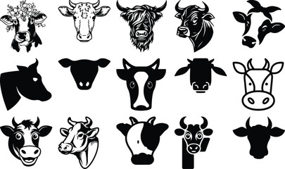 Cow Bundel simple icon. Vector ICON all icon Viktor