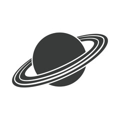 Saturn planet icon in flat style. Outer space vector illustration on isolated background. Astronomy cosmos sign business concept.