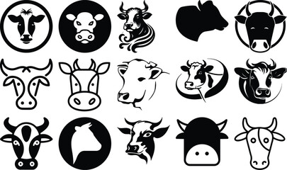 Cow Bundel simple icon. Vector ICON all icon Viktor