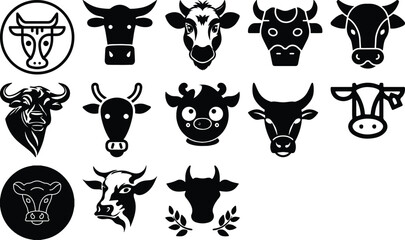Cow Bundel simple icon. Vector ICON all icon Viktor