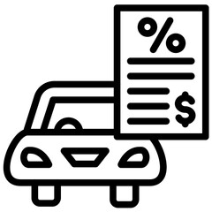 Car Loan Rates Icon