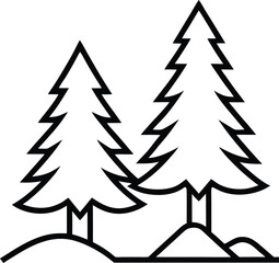 christmas trees vector