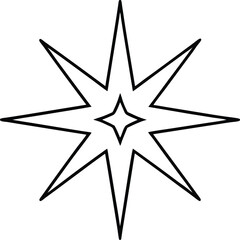 Obraz premium black and white compass