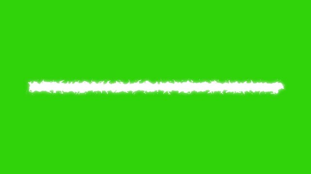 roughen edges white color line animation, 4K Simple equalizer on green background. Motion graphic and animation Animation of dancing line