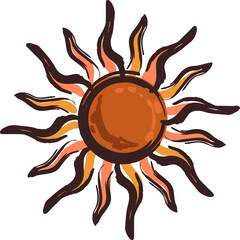 Hand drawn Italian summer Coastal Elements illustration.