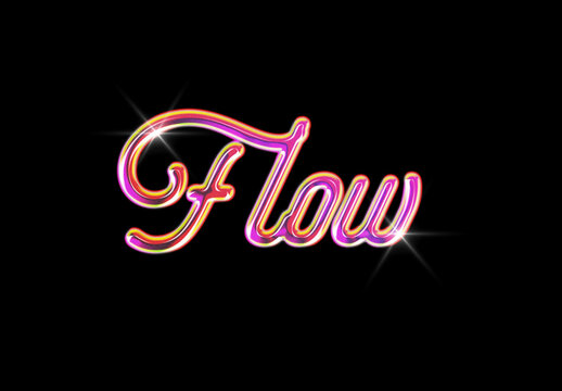 Liquid Rainbow Text Effect