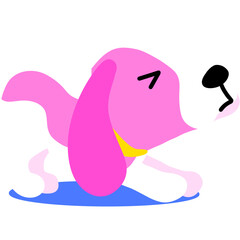 Pink Beagle PNG