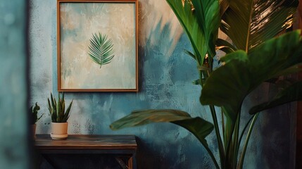 Obraz premium Framed Art and Tropical Plants