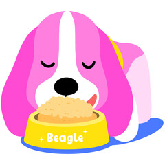 Pink Beagle PNG
