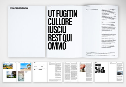 Black and White Magazine Spread