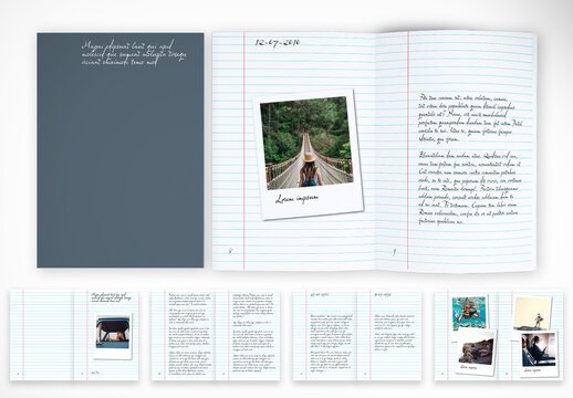 Vintage Lined Notebook Template