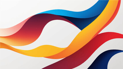 Abstract many color smooth light lines background. Vector illustration